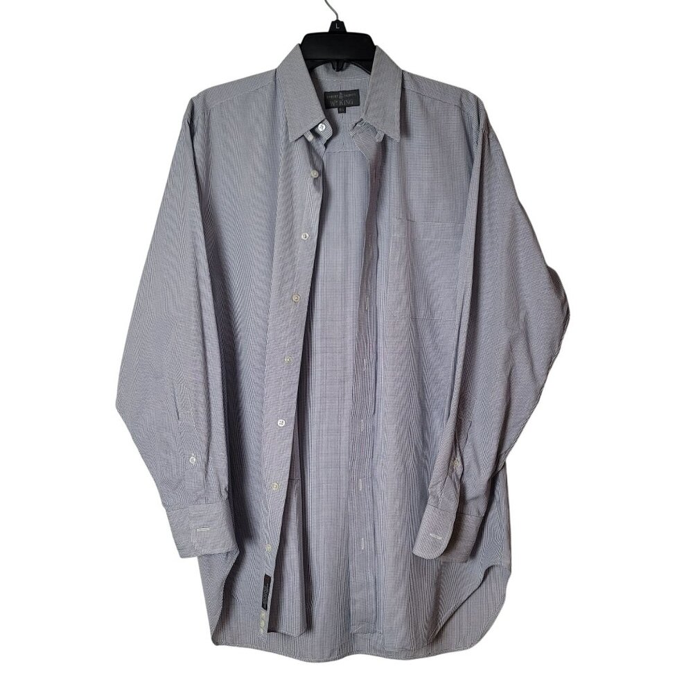 Robert Talbott Wm King Dress Shirt Micro Gingham Check Button Down - Picture 11 of 14